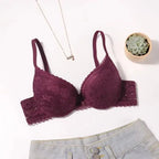 Beauwear Small Size Bras for Women Lace Molded Cup Bra with Wire No Pad 75B 80B 85B