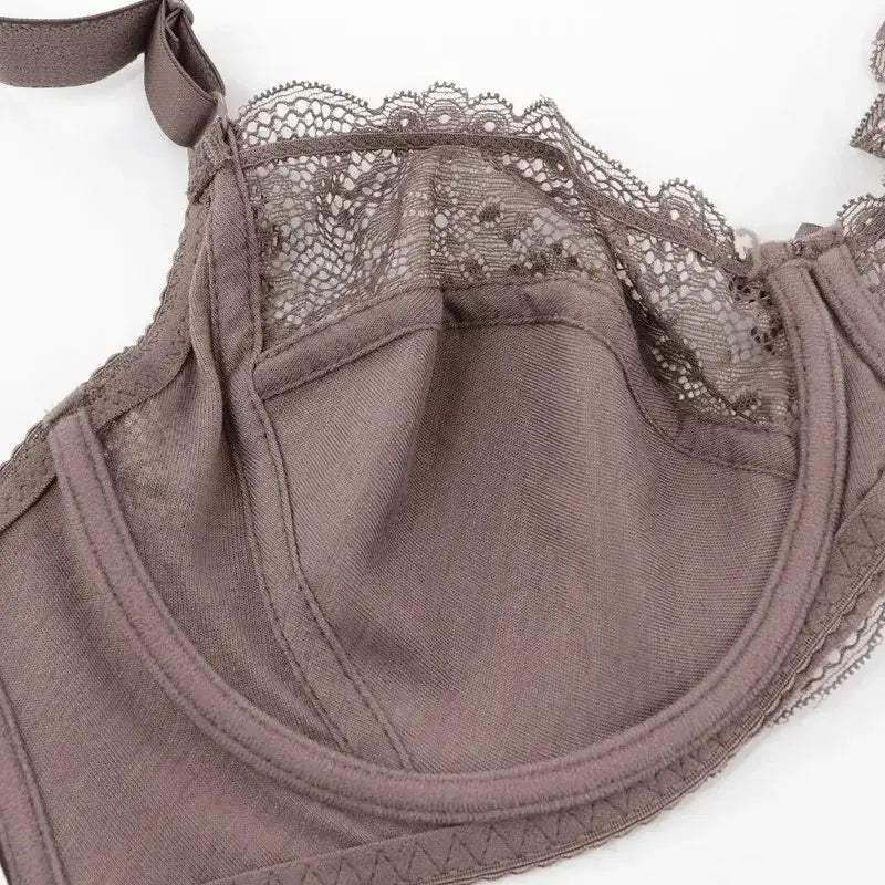 Beauwear Thin Cup Bras for Women Adjusted-straps Underwire Bra Sexy Underwear Lace Bralette Lingerie Top Plus Size