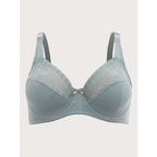 Beauwear Women Floral Lace Bras Perspective Underwire Bra Sexy Lingerie Plus Size Bralette Large Cup 36-46 E