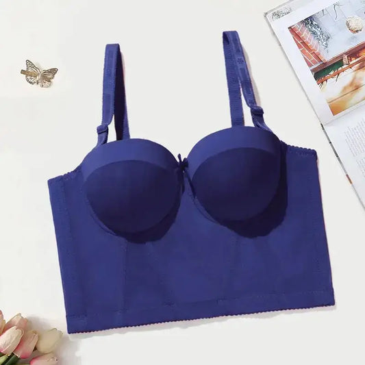 Women Small Size Corset Top Push Up Bra Padded Half Cup Bustier 75B to 90B - The Lady's Haven Boutique