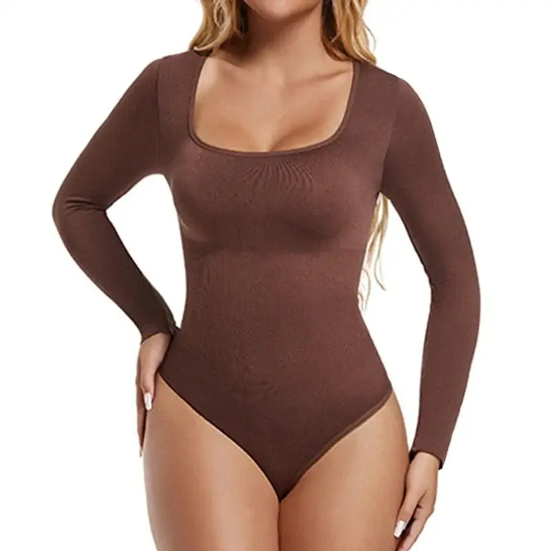Big U Neck Shapewear Bodysuit Slimming Fit - The Lady's Haven Boutique