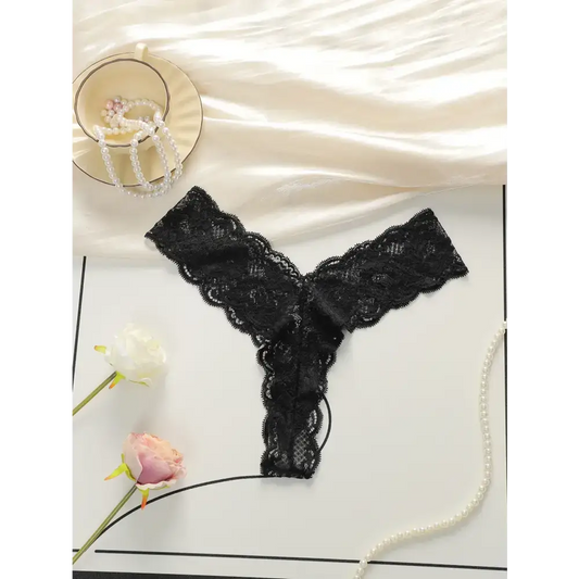 Black Lace Thong Underwear for Women - The Lady's Haven Boutique