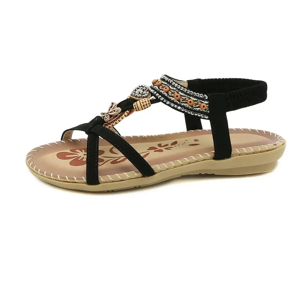 Bohemian Beaded Summer Sandals for Women - The Lady's Haven Boutique