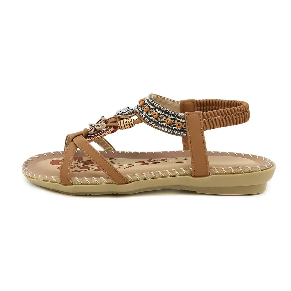 Bohemian Beaded Summer Sandals for Women - The Lady's Haven Boutique