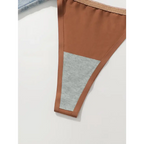 The Lady's Haven Boutique brown underwear with thick padded bra for small breasts