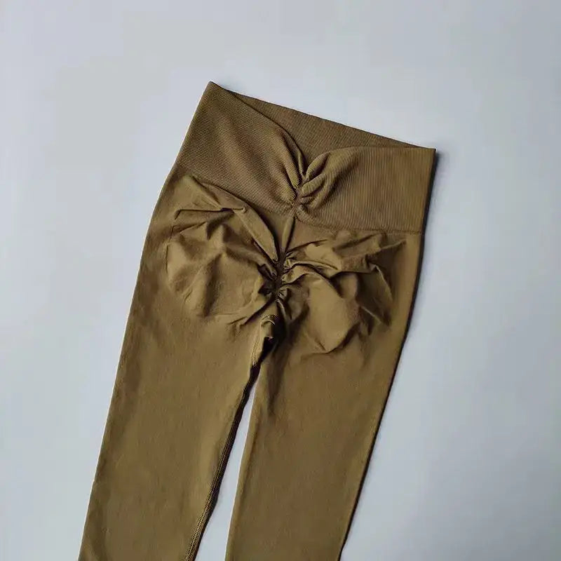 Breathable High Waisted Elastic Gym Leggings - The Lady's Haven Boutique