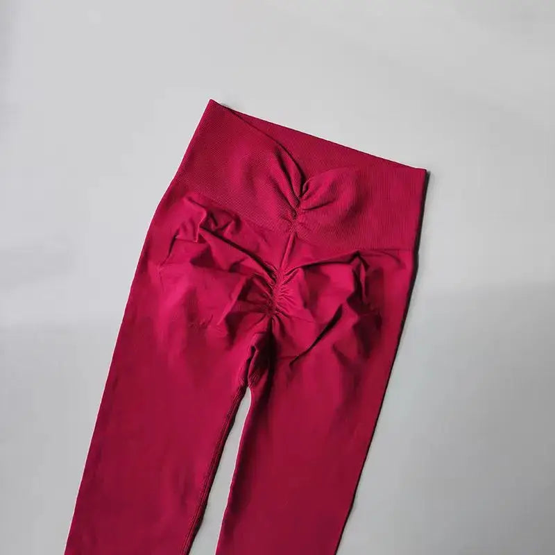 Breathable High Waisted Elastic Gym Leggings - The Lady's Haven Boutique