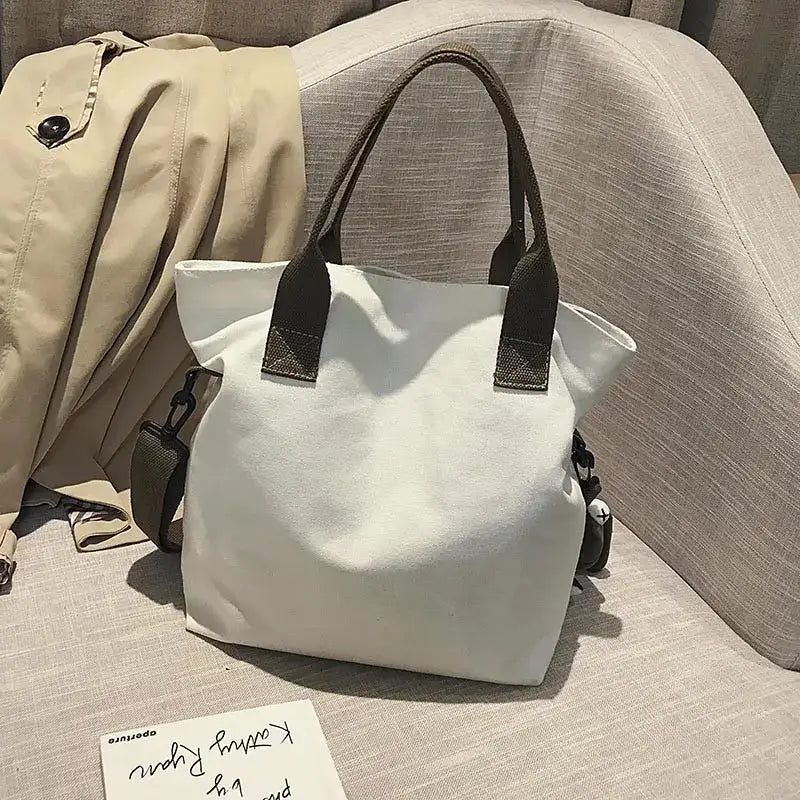 Stylish casual canvas tote bag for women with sturdy handles and ample space for everyday use