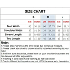 Size chart for casual fashion cropped jacket by The Lady's Haven Boutique showing bust, shoulder, sleeve, and top length measurements in cm and inches