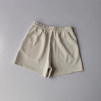 Cream Casual Sports Shorts for Women with an Elastic Waistband for Comfort and Flexibility