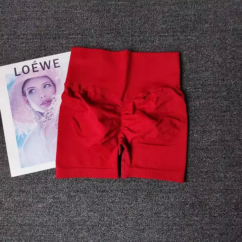 Colorful High-Waist Yoga Shorts Women - The Lady's Haven Boutique