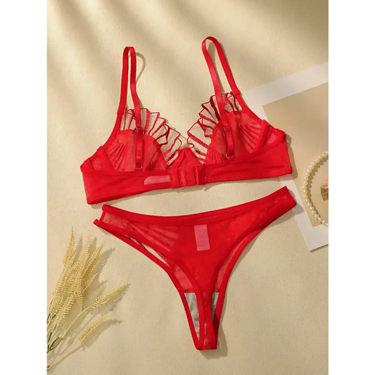 Comfortable Underwire Bra and Panty Set - The Lady's Haven Boutique