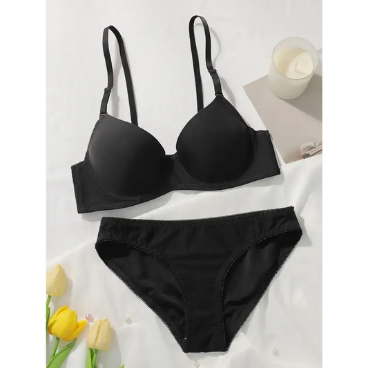 Daily Casual Ladies Black Underwear Set - The Lady's Haven Boutique
