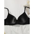 Black daily casual ladies underwear set bra with adjustable straps from The Lady's Haven Boutique