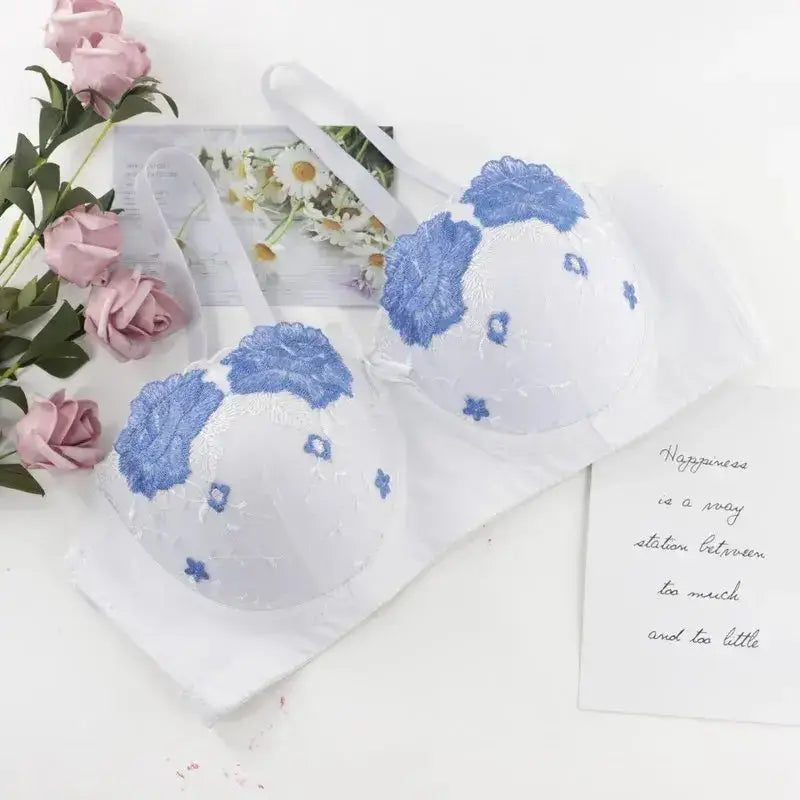 Demi Bra for Woman Contrast Color Underwear Big Size 85C-110C Half Cup Lingerie - The Lady's Haven Boutique