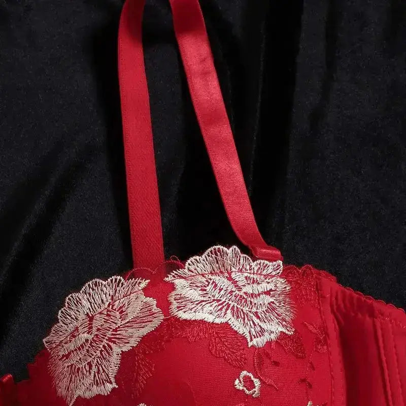 Demi Bra for Woman Contrast Color Underwear Big Size 85C-110C Half Cup Lingerie - The Lady's Haven Boutique