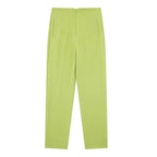 Light green elegant slim fit pencil trousers with front pockets from The Lady's Haven Boutique