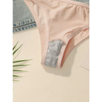 Light pink embroidered floral underwear set panty with soft fabric and lace trim by The Lady's Haven Boutique