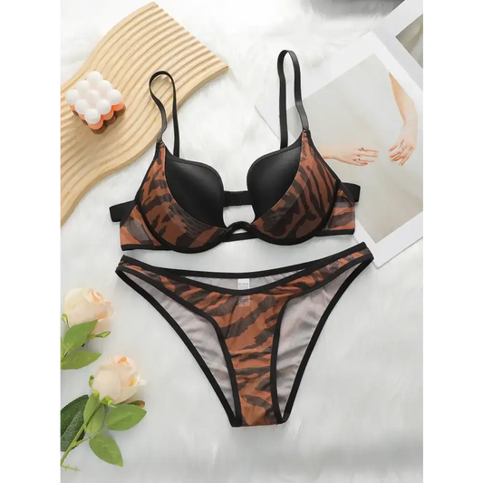 Fashion Leopard Bra and Underwear Set - The Lady's Haven Boutique