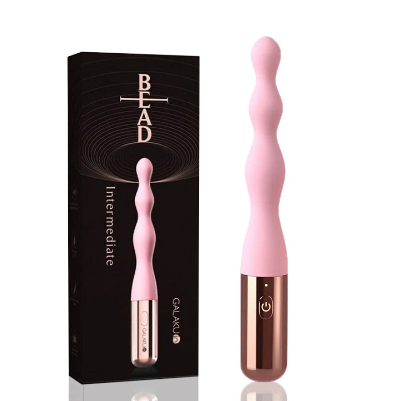 Pink female anal plug beads with a sleek design and easy control for comfortable intermediate use
