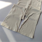 Beige female high waist yoga leggings with a comfortable and stylish fit for activewear