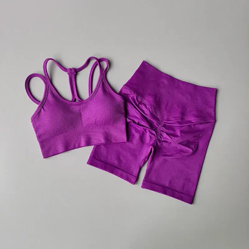 Fitness Bra and Shorts Set Collection - The Lady's Haven Boutique