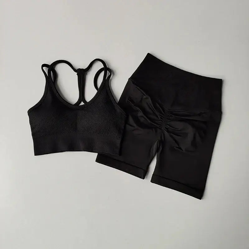 Fitness Bra and Shorts Set Collection - The Lady's Haven Boutique