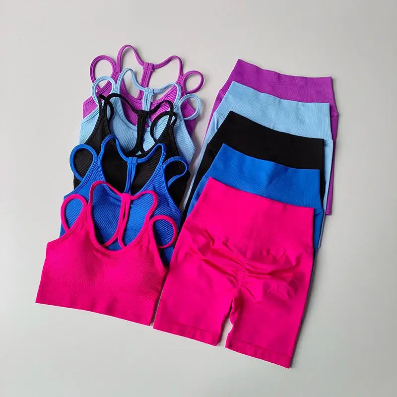 Fitness Bra and Shorts Set Collection - The Lady's Haven Boutique