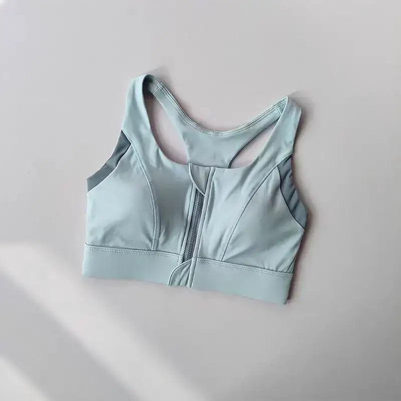 Front Zip Shockproof Padded Gym Bra for Women - The Lady's Haven Boutique