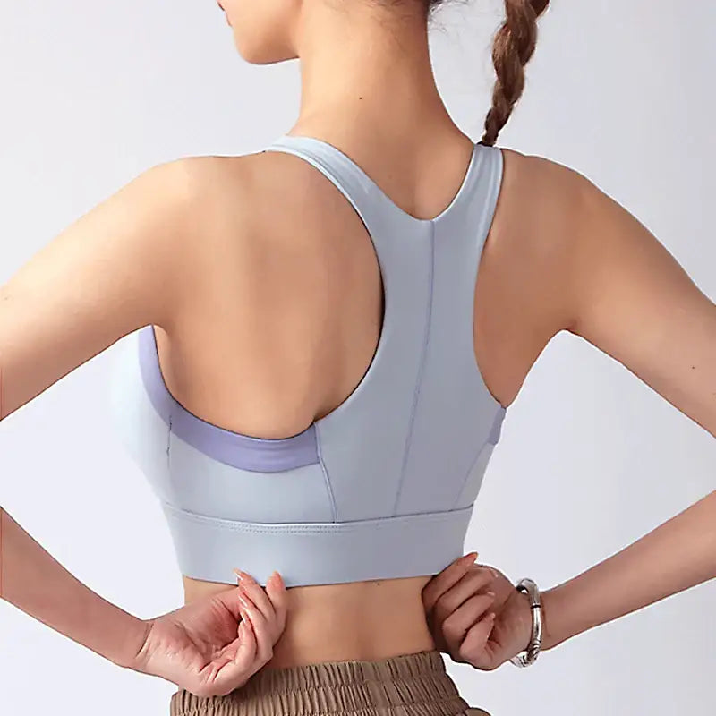 Front Zip Shockproof Padded Gym Bra for Women - The Lady's Haven Boutique