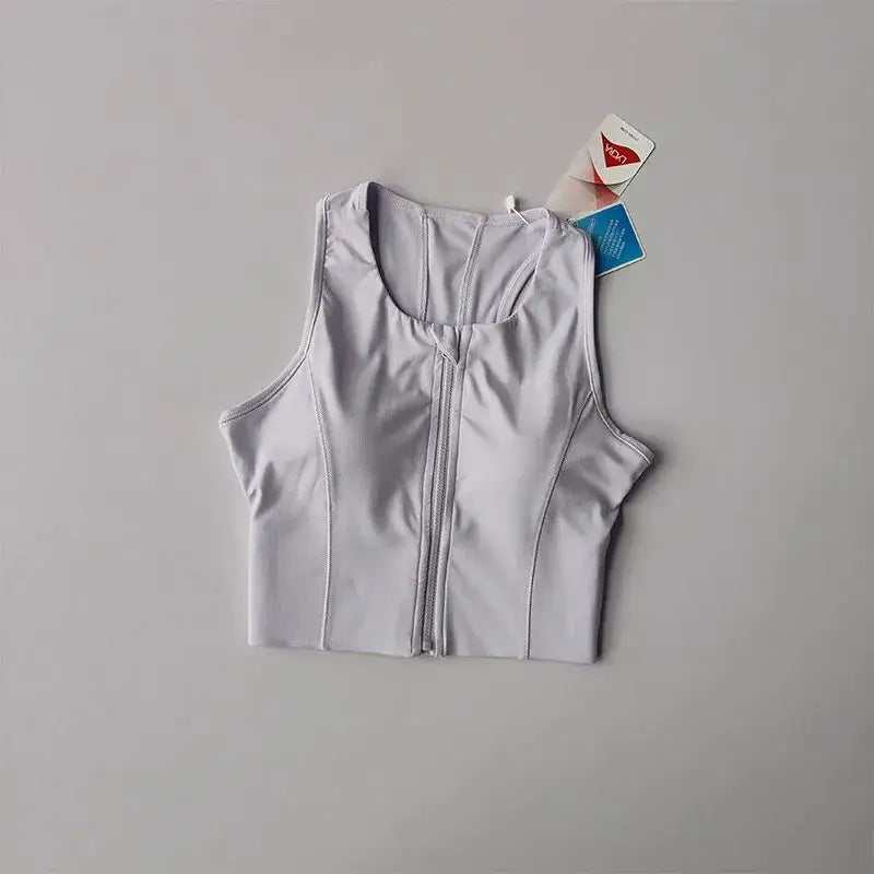 Front Zipper Fitness Bra Stylish and Supportive - The Lady's Haven Boutique