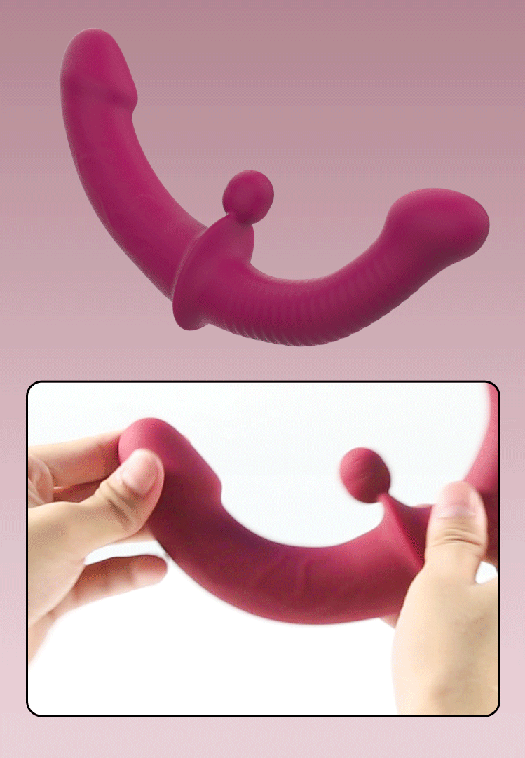 G-Spot Double-Ended Adult Sex Toys with 10 Modes Strapless Strap-on Dildo Vibrator with Remote Control for Women