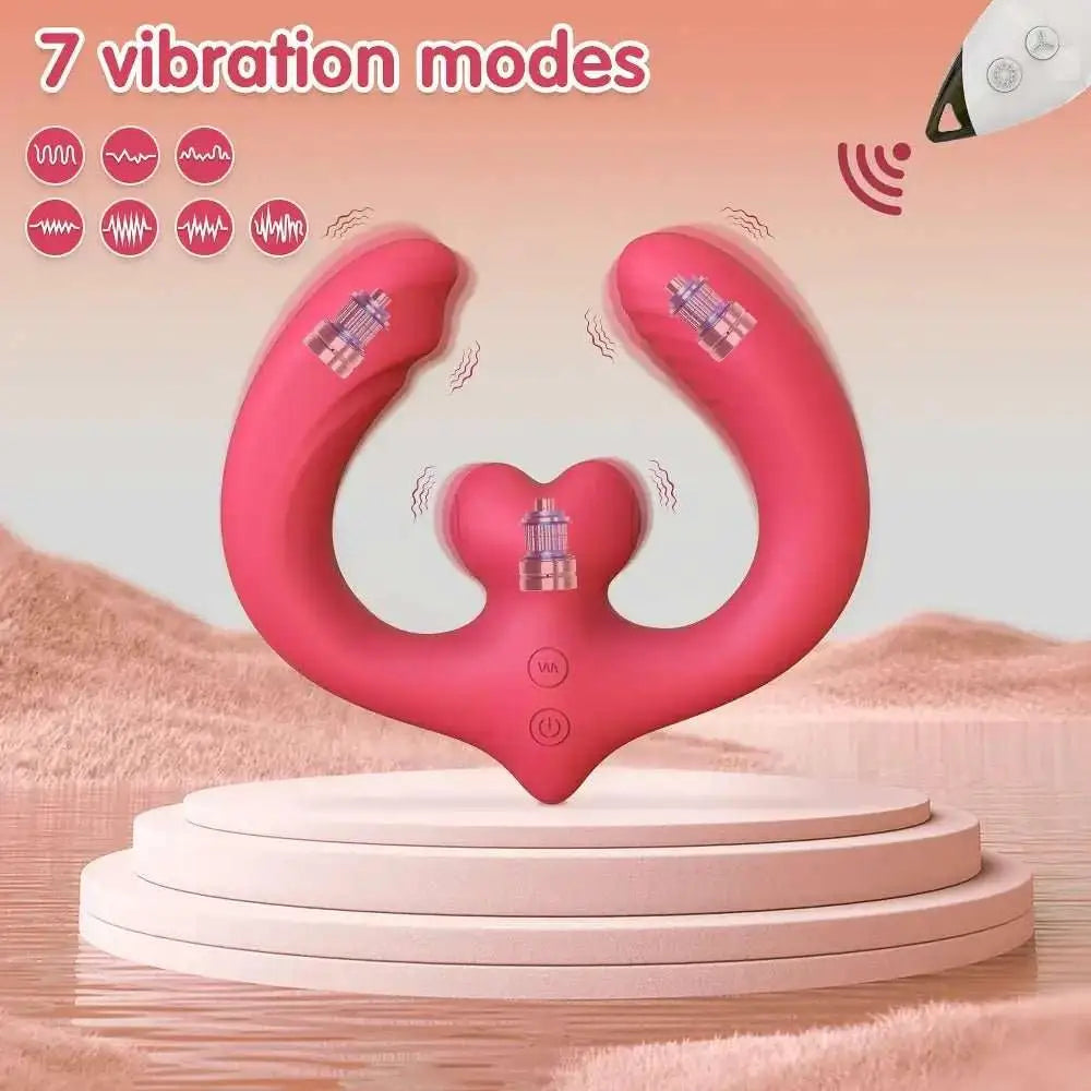 G - Spot Double - Ended Sex Toys Dildo Vibrator for Women Lesbian Couples 7 Vibration Vibrators Strapless Strap - on Adults Good XXX - The Lady's Haven