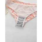 The Lady's Haven Boutique gathering bra and panty set with steel ring featuring soft sheer fabric and pink patterned design