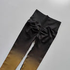 Gradient running leggings in black to brown with a stylish ruched back detail from The Lady's Haven Boutique