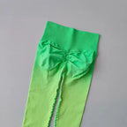 Gradient running leggings from The Lady's Haven Boutique in vibrant green for stylish workouts