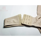 Beige push up full body shaper for women with adjustable hook and eye closure close-up