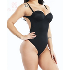 Black push up full body shaper for women worn by model showing smooth fit and support