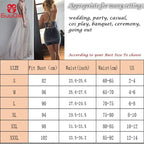Size chart for push up full body shaper for women with bust and waist measurements in cm and inches