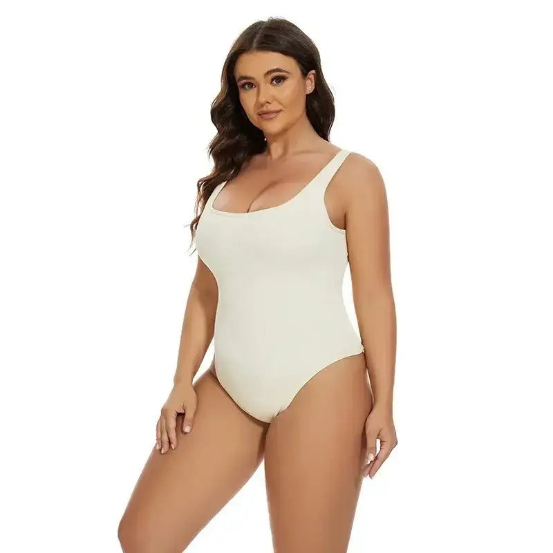 The Lady's Haven Boutique daily spandex body shapewear essentials in white sleeveless design