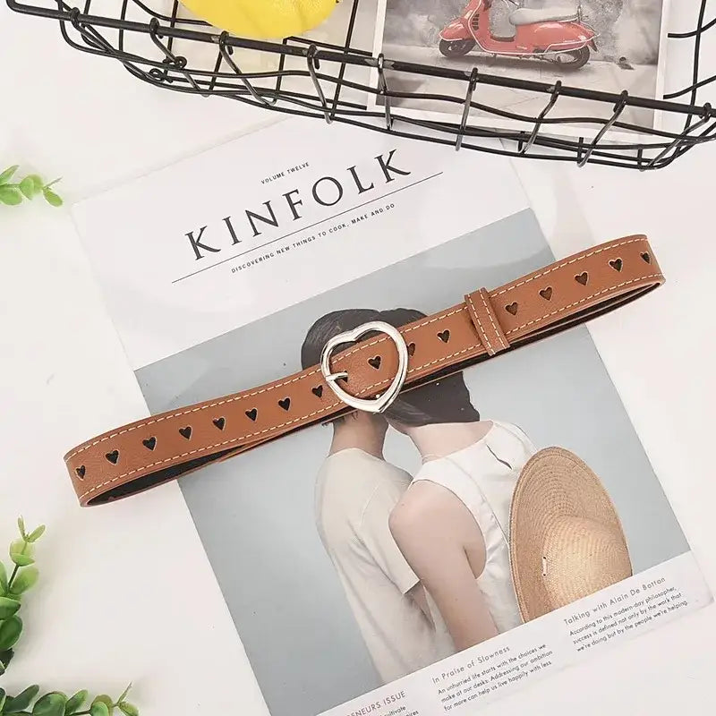 Heart Buckle Waist Belt Suitable For Dresses - The Lady's Haven Boutique