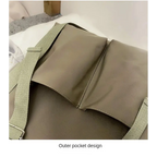 High capacity waterproof nylon handbags featuring an outer pocket design for easy access and organization