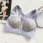 High impact sports bra for women in lavender with breathable mesh cups for optimal support