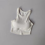 White high impact sports bra for women with a comfortable and supportive design