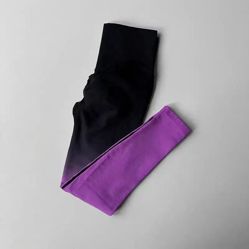 High Waist Gradient Running Leggings - The Lady's Haven Boutique