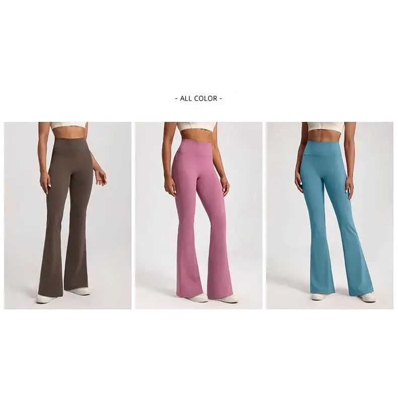 High Waist Ladies Bell-Bottom Yoga Pants - The Lady's Haven Boutique