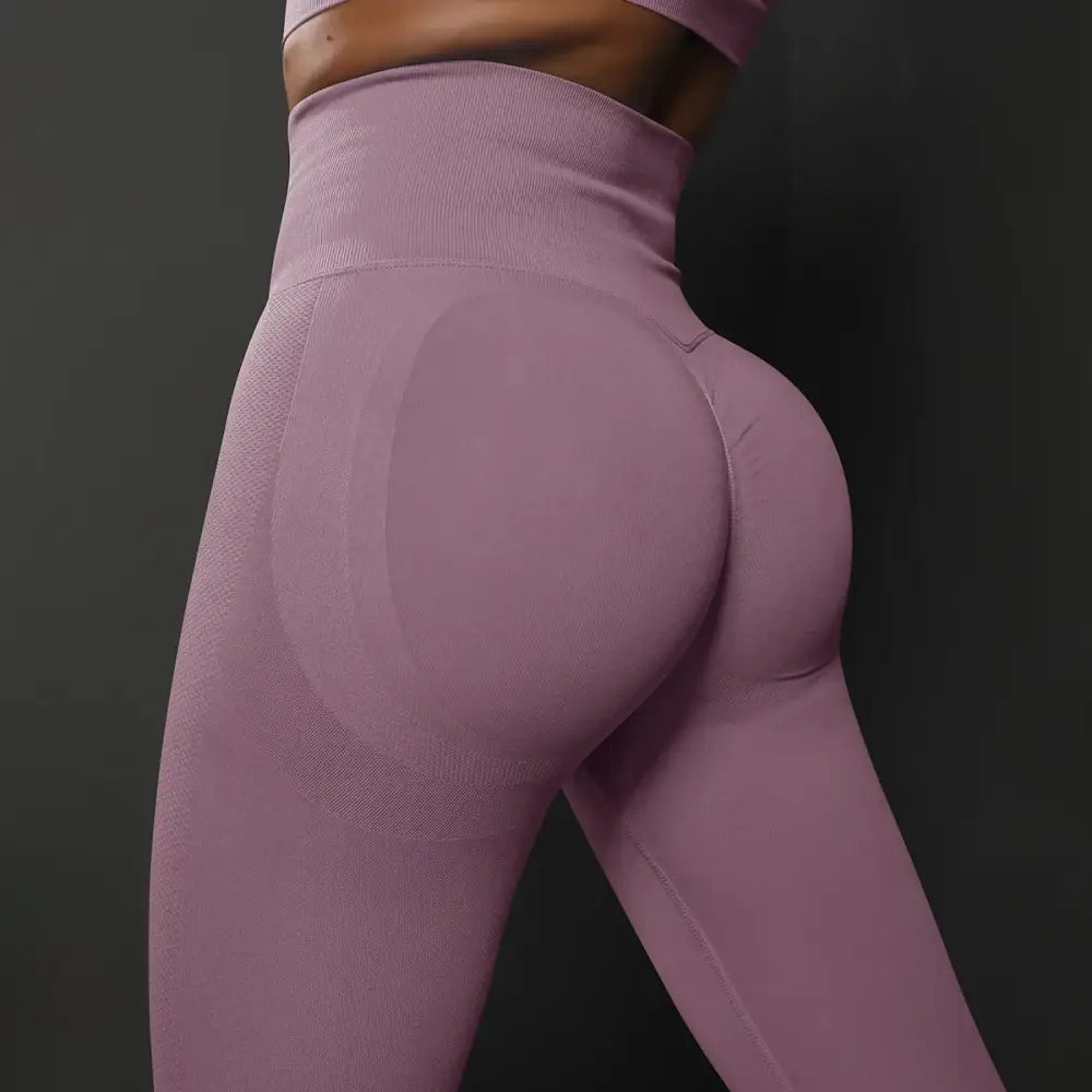 High Waist Seamless Yoga Leggings Various Colors - The Lady's Haven Boutique