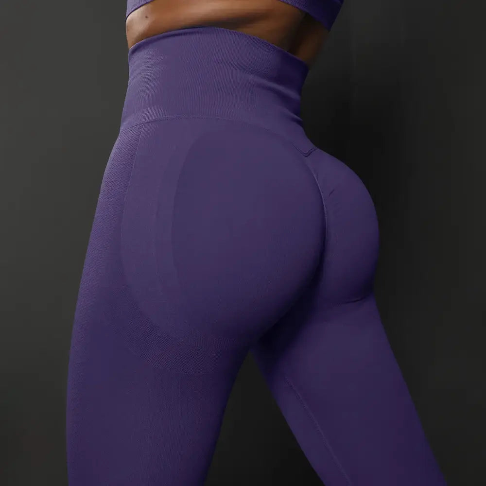 High Waist Seamless Yoga Leggings Various Colors - The Lady's Haven Boutique