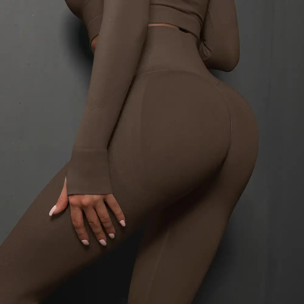 High Waist Seamless Yoga Leggings Various Colors - The Lady's Haven Boutique