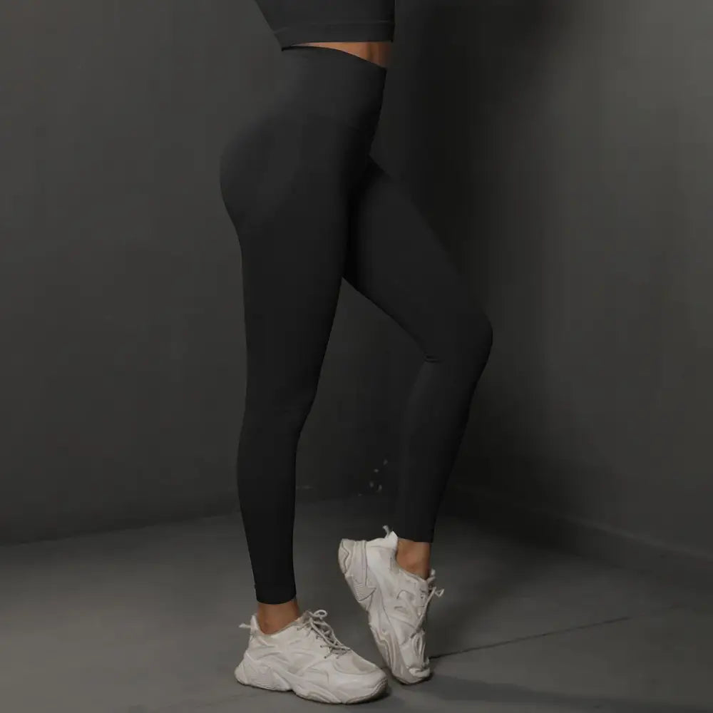 High Waist Seamless Yoga Leggings Various Colors - The Lady's Haven Boutique